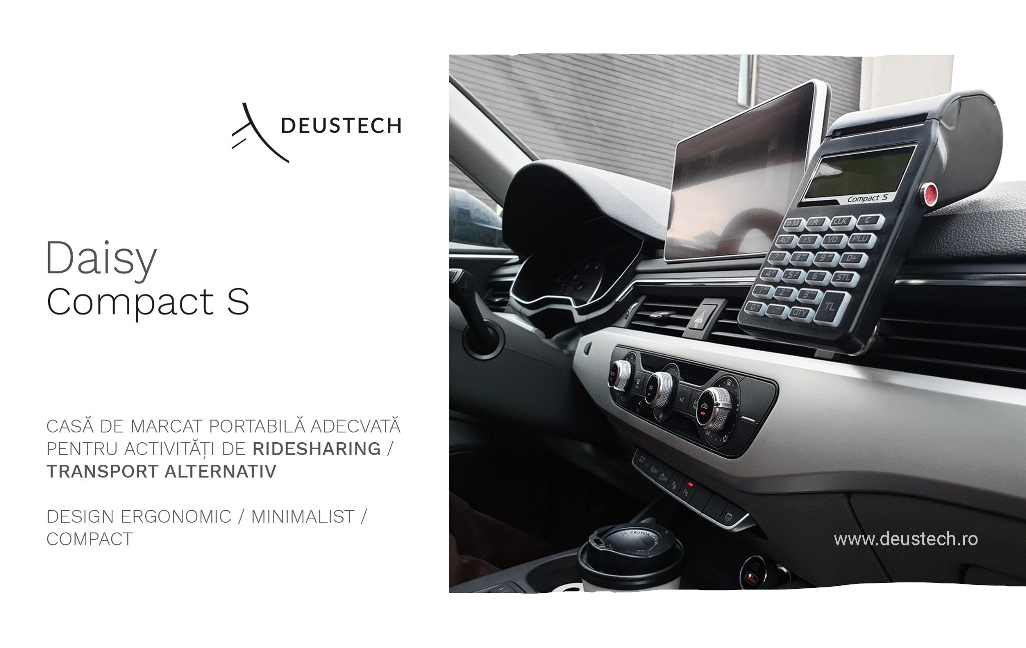 Casa de marcat portabilă Daisy Compact S pentru ridesharing și transport alternativ